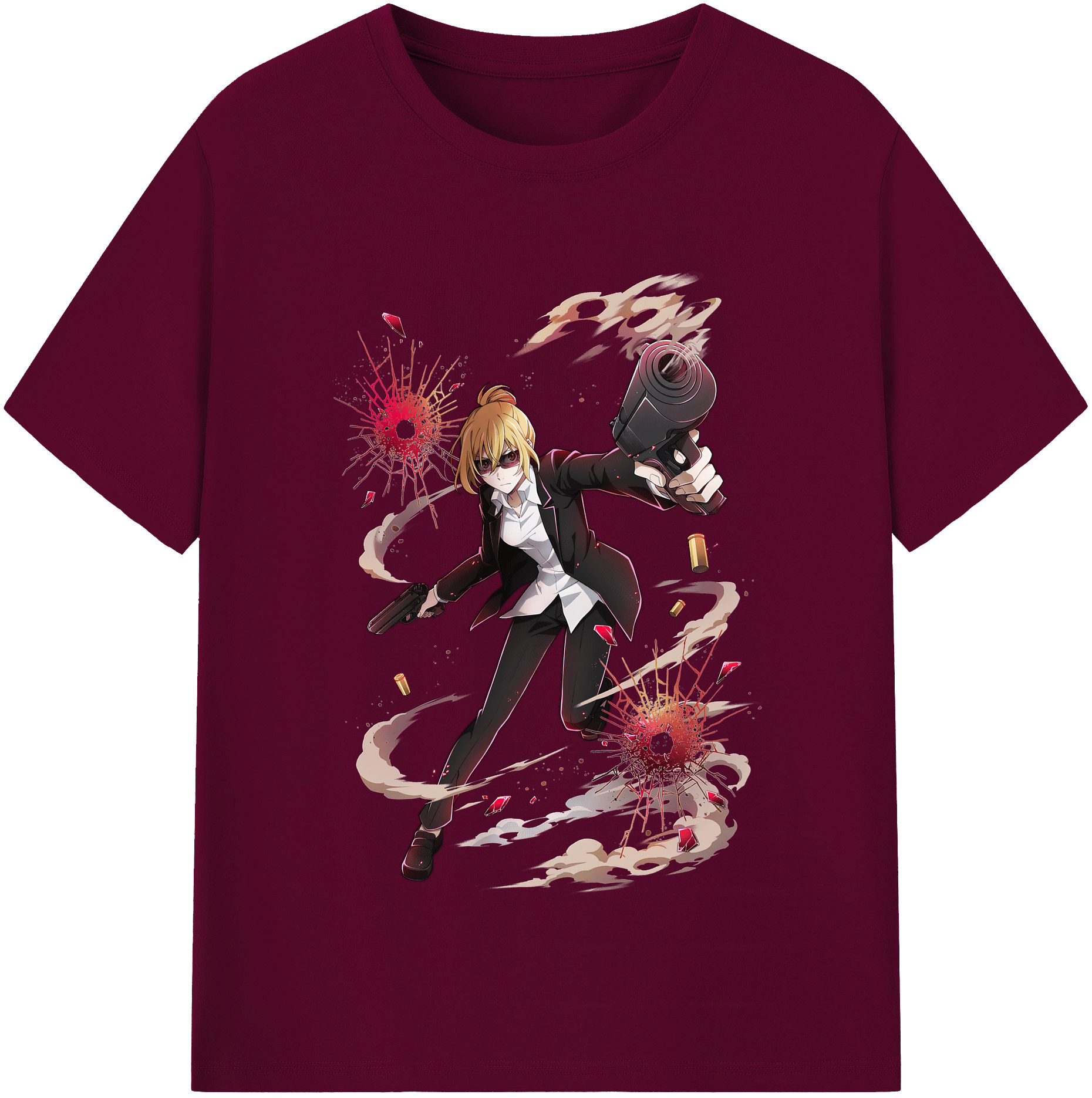 （画像用） 文豪ストレイドッグス Bungo Stray Dogs レディースカジュアルプリントTシャツ（綿100％）